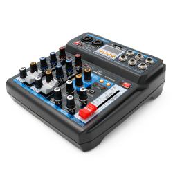 SINEXTESIS Mixer 6 canali, multieffetto DSP, interfaccia USB, lettore Mp3, Bluetooth