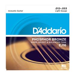 D'ADDARIO Muta per Chitarra Acustica 80-20 Phosphor Bronze 12/53 Light