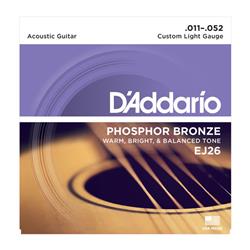 D'ADDARIO Muta per Chitarra Acustica 80-20 Phosphor Bronze 11/52 Custom Light