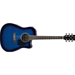 IBANEZ PF15ECE Chitarra Acustica Elettrificata Cutaway (Transparent Blue Sunburst)