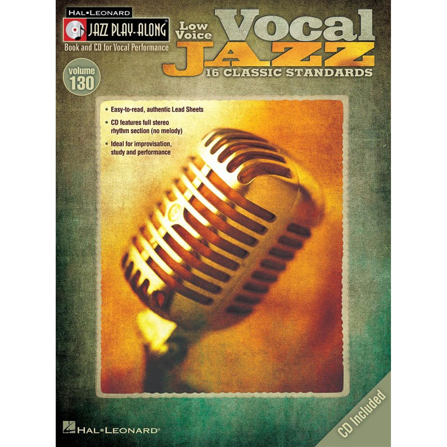 Vocal jazz low voice jazz play along - Vol. 130, Book con CD
