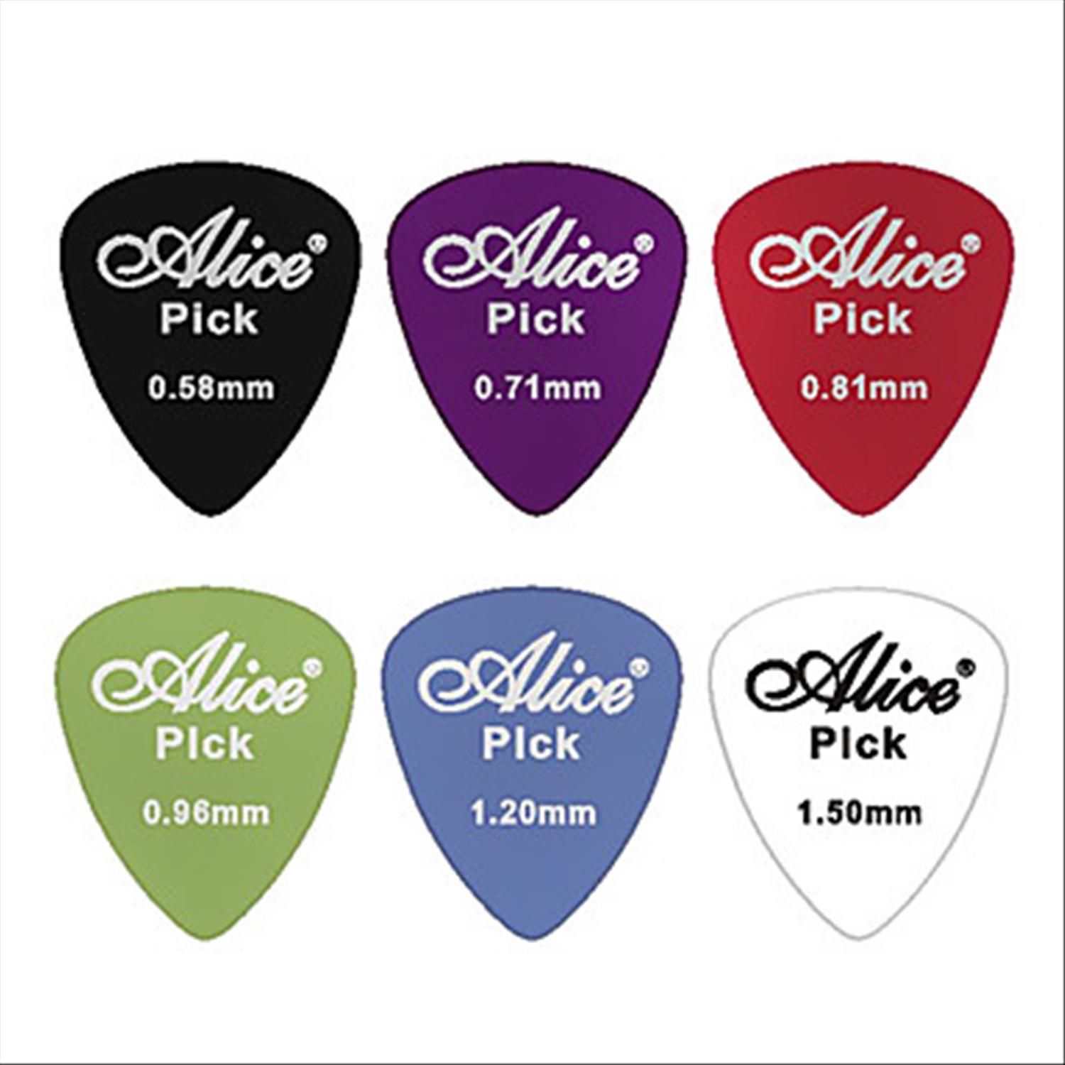 Plettri & Slide ALICE Plettri per Chitarra in Nylon 0.71 mm (12 Pz