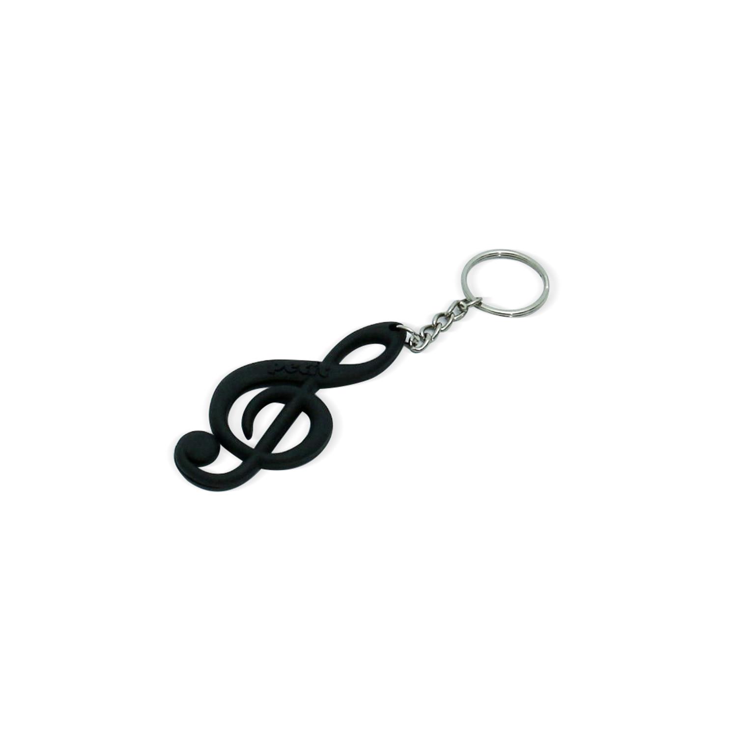 Keepdrum Portachiavi A Forma Di Chiave Di Violino - Ciondolo Cromato Argento, 55x20mm, Regalo Per Musicisti