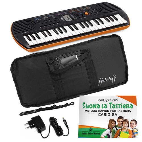 Kit Pianola Tastiera Casio SA 47 MetodoSuona la Tastiera Borsa ffalstaff Alimentatore 