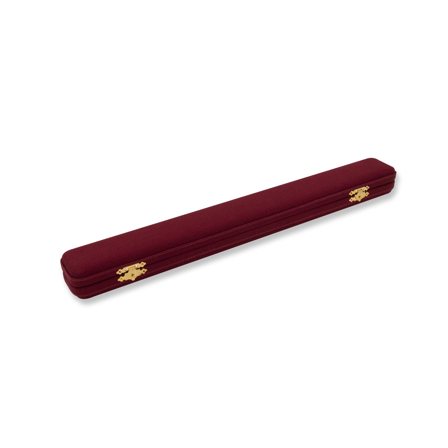 TAKT Astuccio Rigido per 2 Bacchette Rivestito in Cotone Bordeaux
