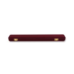 TAKT Astuccio Rigido per 2 Bacchette Rivestito in Cotone Bordeaux