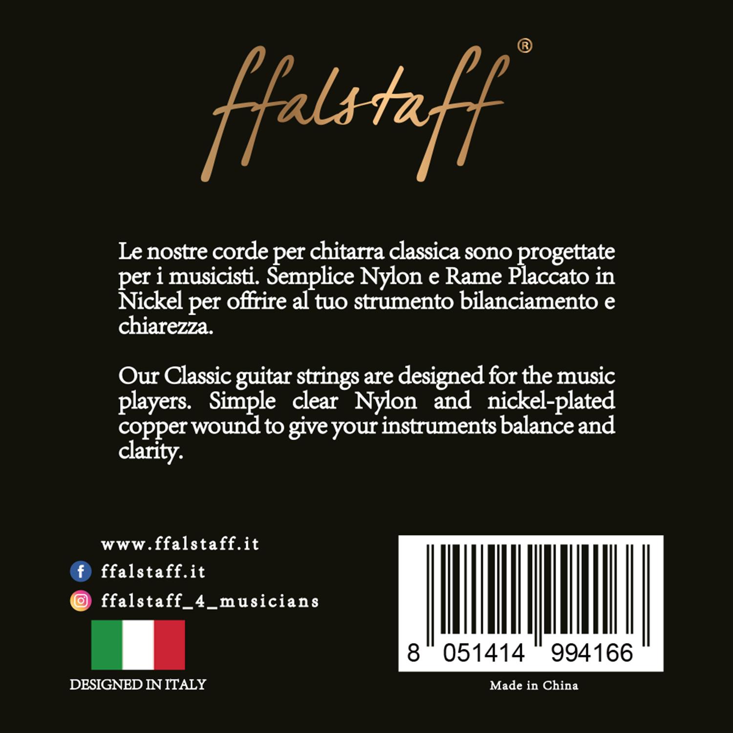 Capotasto Mobile Kit Borsa Chitarra Classica FFALSTAFF - Con Tasca Frontale, E Plettri Custodia Chitarra Classica