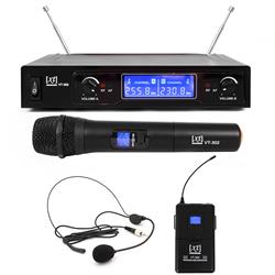 SINEXTESIS Radiomicrofono VHF Doppio Palmare, Bodypack + Archetto 255.80MHz - 230.80MHz 