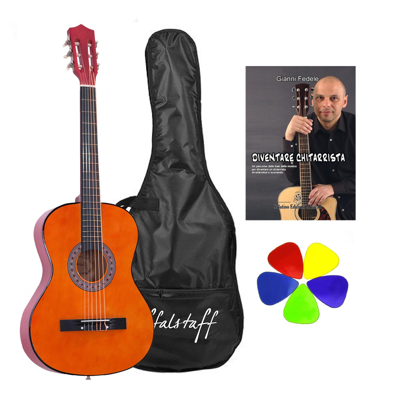 Chitarra classica Yukawa 34" Miele con Borsa, muta,Libro e 5 plettri in Omaggio