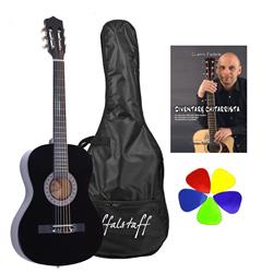 Chitarra classica Yukawa 34" Nera con Borsa, libro e 5 plettri in Omaggio