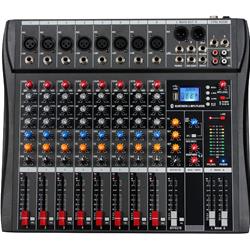 SINEXTESIS Mixer/Scheda Audio 8 canali MP3 USB Bluetooth con Effetto Echo