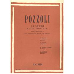 24 Studi di facile meccanismo come preparazione agli studi di media diffcioltà - per pianforte | Pozzoli