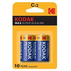 KODAK Batteria Alkaline Mezza Torcia C Serie "MAX" (2 pz in Blister)