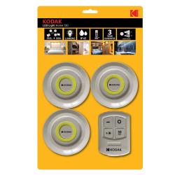 KODAK 3 lampade Led multiuso con Telecomando 130 lumen