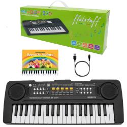 ffalstaff Mini Tastiera Elettronica - Uso Melodica Portatile 37 Tasti con Microfono, Sequencer, Diversi Tipi di Alimentazione, con Cavo Micro-USB Incluso e E-book "Suona la Tastiera"