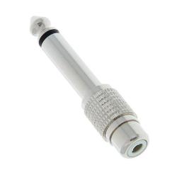 SINEXTESIS Adattatore Spina Jack 6,3 mm (M) - Presa RCA (F) in Metallo