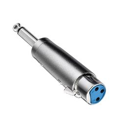 SINEXTESIS Adattatore da Presa XLR (F) a Spina Jack  ø 6,3 mm. Sbilanciato (M)