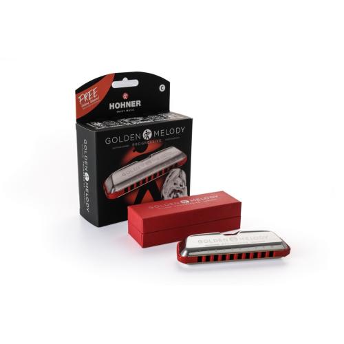 HOHNER Armonica Diatonica a Bocca GOLDEN MELODY PROGRESSIVE CLASSIC in SOL