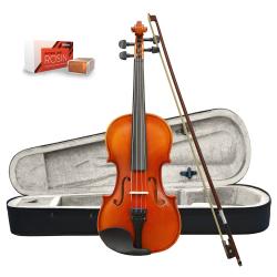 ffalstaff V01 Violino Laminato Finitura Lucida 4/4 - Completo di Archetto, Custodia con Manico e Spallacci, Blocchetto di Colofonia D'addario di ricambio