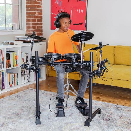 ALESIS Batteria Elettronica Turbo Mesh Kit con 8 Pad con Pelli Mesh 