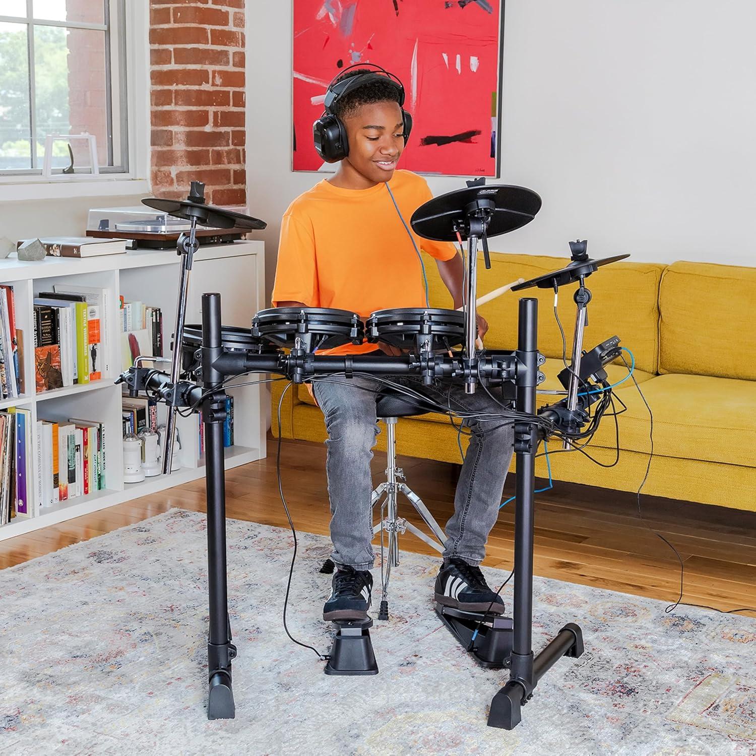 ALESIS Batteria Elettronica Turbo Mesh Kit con 8 Pad con Pelli Mesh 