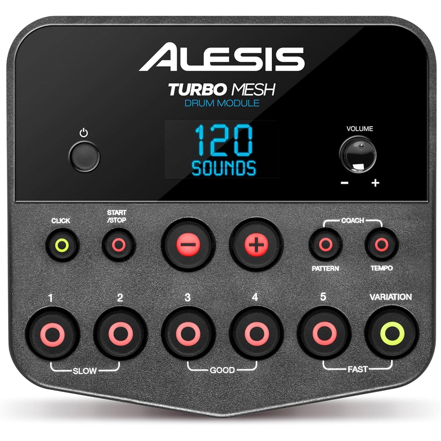 ALESIS Batteria Elettronica Turbo Mesh Kit con 8 Pad con Pelli Mesh 