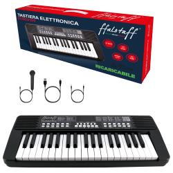 ffalstaff Tastiera elettronica ricaricabile 37 tasti per uso Scolastico "Italian Design" con 200 Suoni, 200 Ritmi, 50 Brani dimostrativi (Imballo danneggiato)