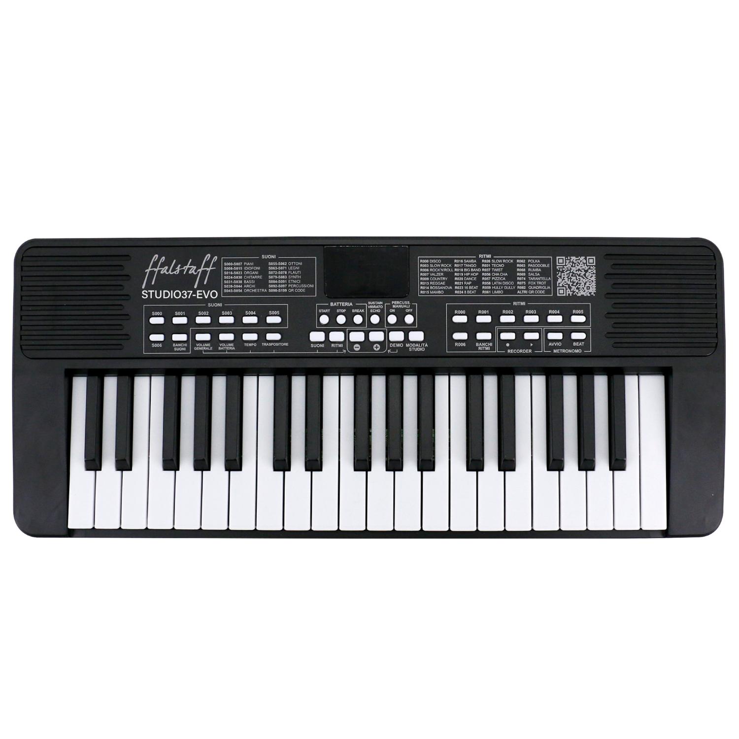 ffalstaff Tastiera elettronica ricaricabile 37 tasti per uso Scolastico "Italian Design" con 200 Suoni, 200 Ritmi, 50 Brani dimostrativi (Imballo danneggiato)
