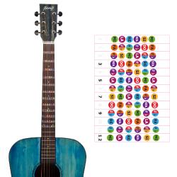 ffalstaff Adesivi in PVC per Chitarra Acustica con Notazione Italiana - Stampati e Disegnati in Italia