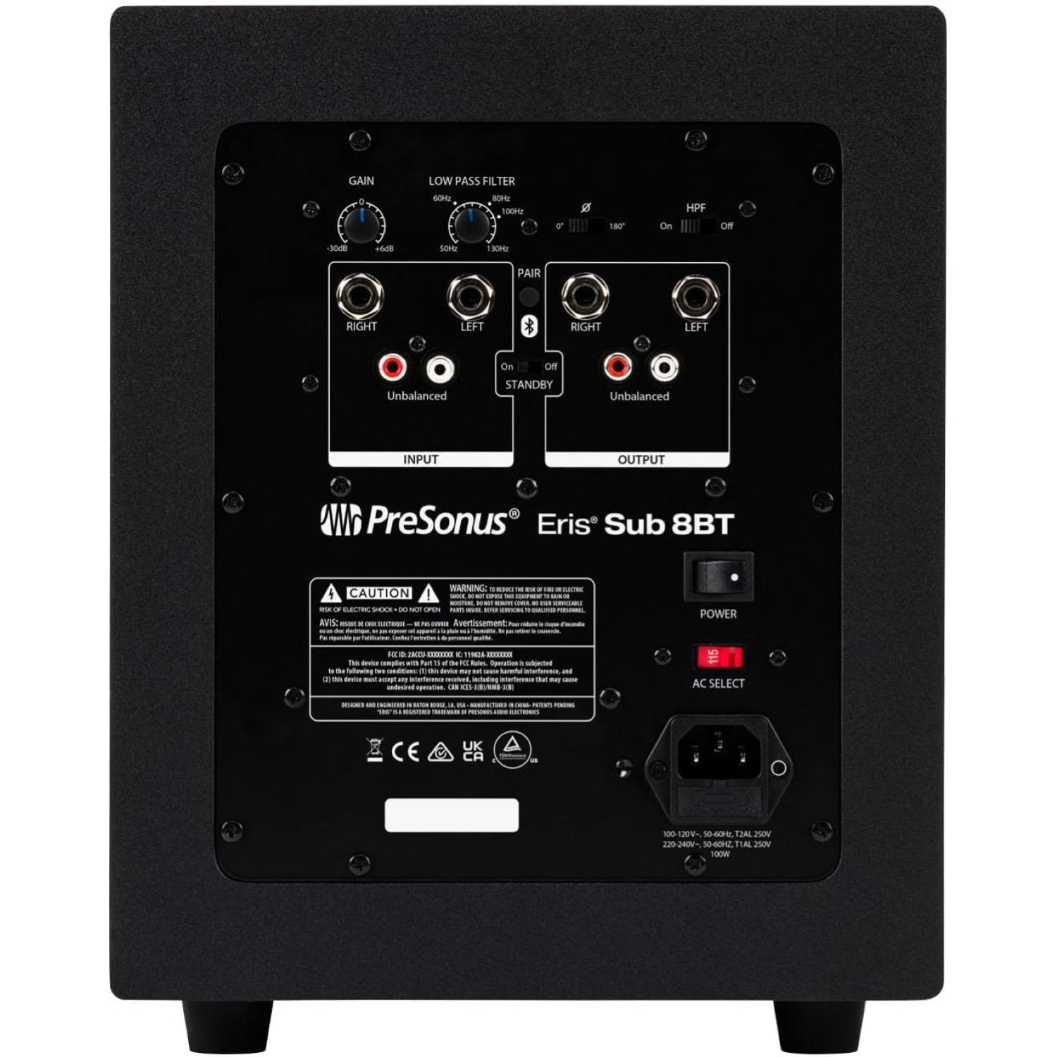 PRESONUS Eris Sub 8BT Subwoofer da 8" Bluetooth 100W