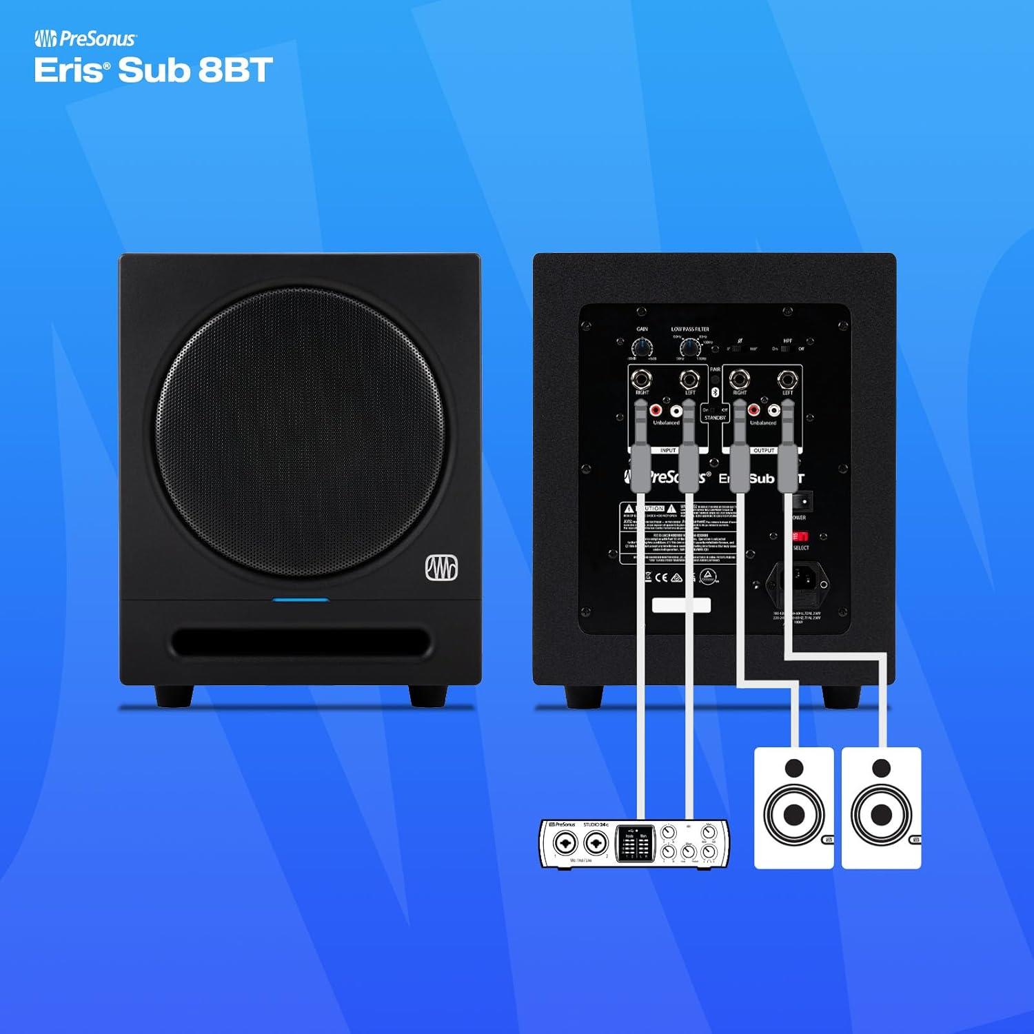 PRESONUS Eris Sub 8BT Subwoofer da 8" Bluetooth 100W