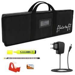 Borsa per Tastiera con imbottitura 5mm [Dim. 48x21x06 cm - Consigliata per CASIO SA50/51/46/47] con Alimentatore e Kit Cancelleria 