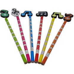 Matita tema musicale con molla (colori assortiti)
