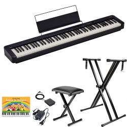 CASIO CDP-S110 Piano Digitale 88 Tasti Pesati, stand e panchetta, alimentatore e pedale, E-Book melodie per Casio