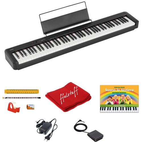Casio CDP S110 Piano Digitale 88 Tasti Pesati Libro Brani CDP-S110, panno copri tastiera e Set Studio