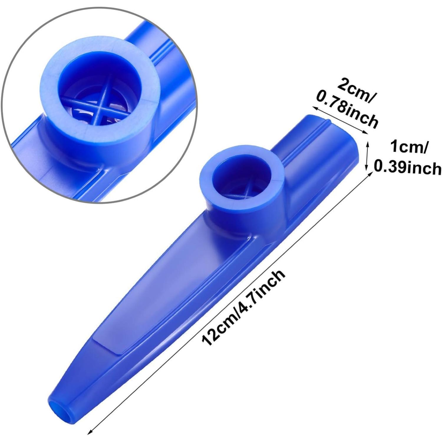 ffalstaff Kazoo Colorati in Plastica Resistente - Ideale per Bambini e Adulti (5 colorazioni differenti - Blu, Viola, Giallo, Rosso, Verde)