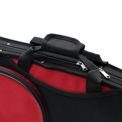 ffalstaff Custodia Sagomata per Violino 4/4 "Deluxe" (Rosso/Nero)
