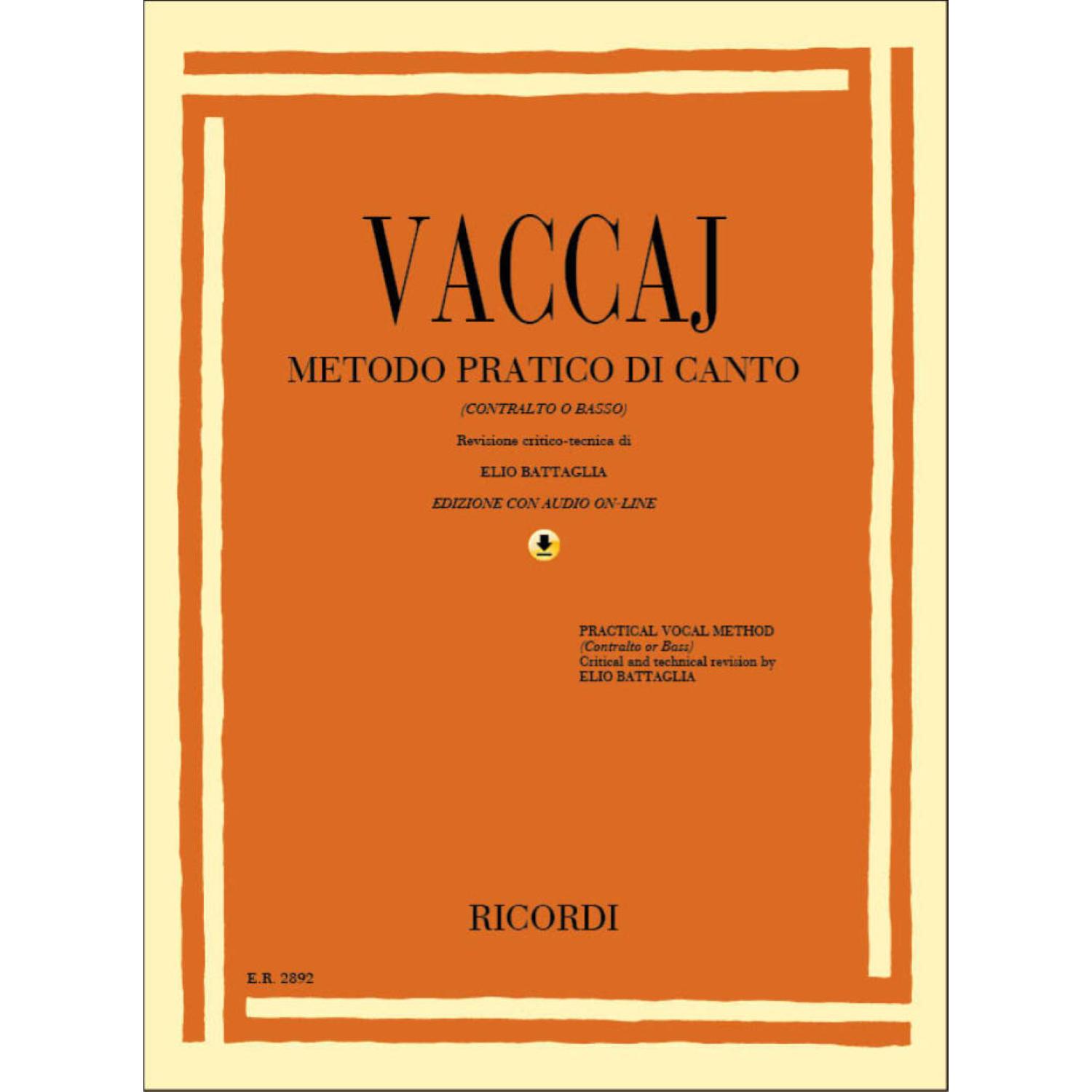 Metodo pratico di canto Ed. E. Battaglia | Nicola Vaccai