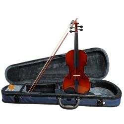 ffalstaff Violino 4/4 Massello Fiammato "Maestro" Finitura Lucida, Arco Superior, colofonia Rosin (Custodia Sagomata Blu)