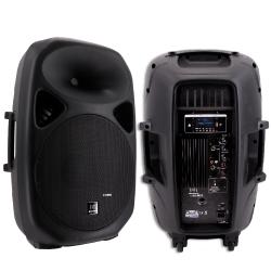 SINEXTESIS Diffusore Attivo 500W (LF 15" + HF 1") con Display LCD, Player Mp3 (USB/SD), Radio FM e Telecomando