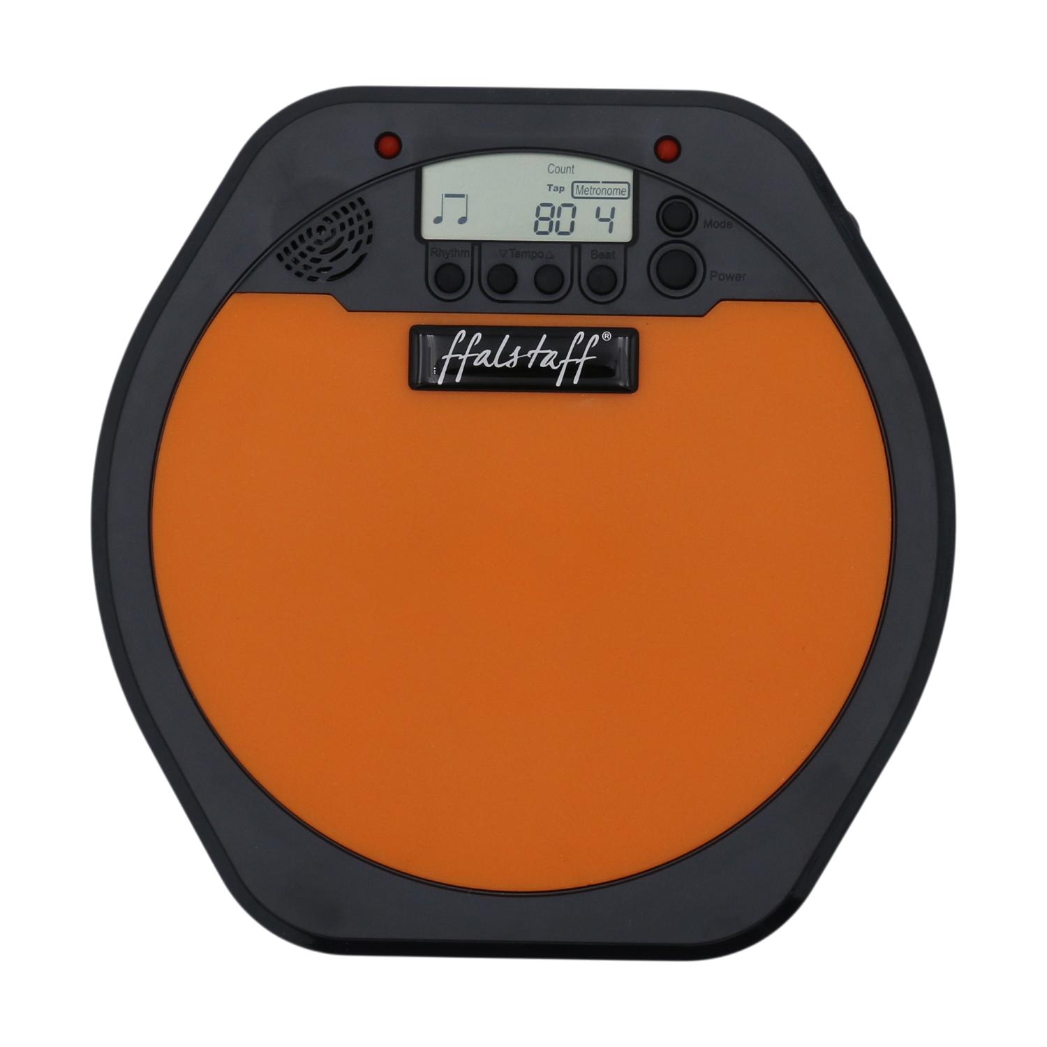 ffalstaff Pad Allenatore Elettronico Digitale da 8" con Metronomo e Display LCD (Arancione)