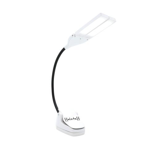 ffalstaff Luce a pinza da leggio con braccio regolabile 28 LED e 3 Livelli di Luminosità (Bianco)