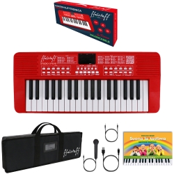 ffalstaff STUDIO-37-EVO Tastiera Elettronica Ricaricabile 37 Tasti per uso Scolastico - Borsa con Imbottitura di 5 mm con Tracolla e E-book "Suona la Tastiera"