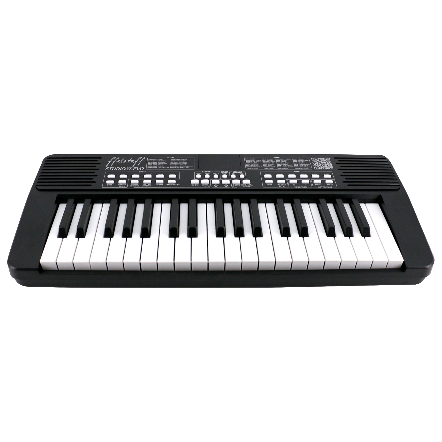 ffalstaff STUDIO-37-EVO Tastiera Elettronica Ricaricabile 37 Tasti per uso Scolastico - Borsa con Imbottitura di 5 mm con Tracolla e E-book "Suona la Tastiera"