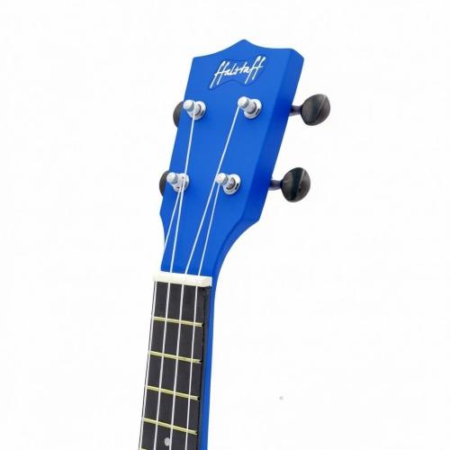 ffalstaff Ukulele Soprano 21" Superior Satinato con borsa, metodo rapido e kit 5 plettri (Blu)