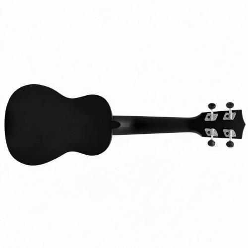 ffalstaff Ukulele Soprano 21" Superior Satinato con borsa, metodo rapido e kit 5 plettri (Nero)