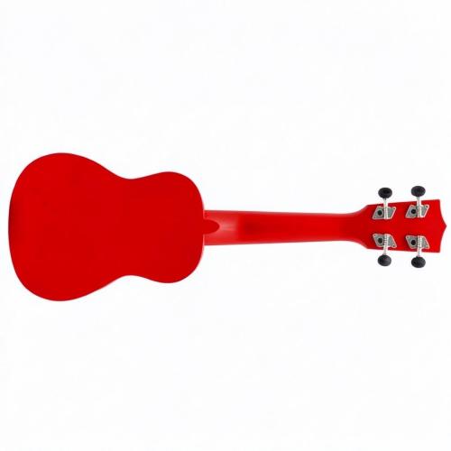 ffalstaff Ukulele Soprano 21" Superior Satinato con borsa, metodo rapido e kit 5 plettri (Rosso)