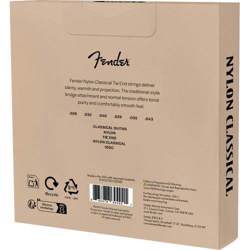 FENDER Corde per Chitarra Classica in nylon 100 (Confezione da 3)