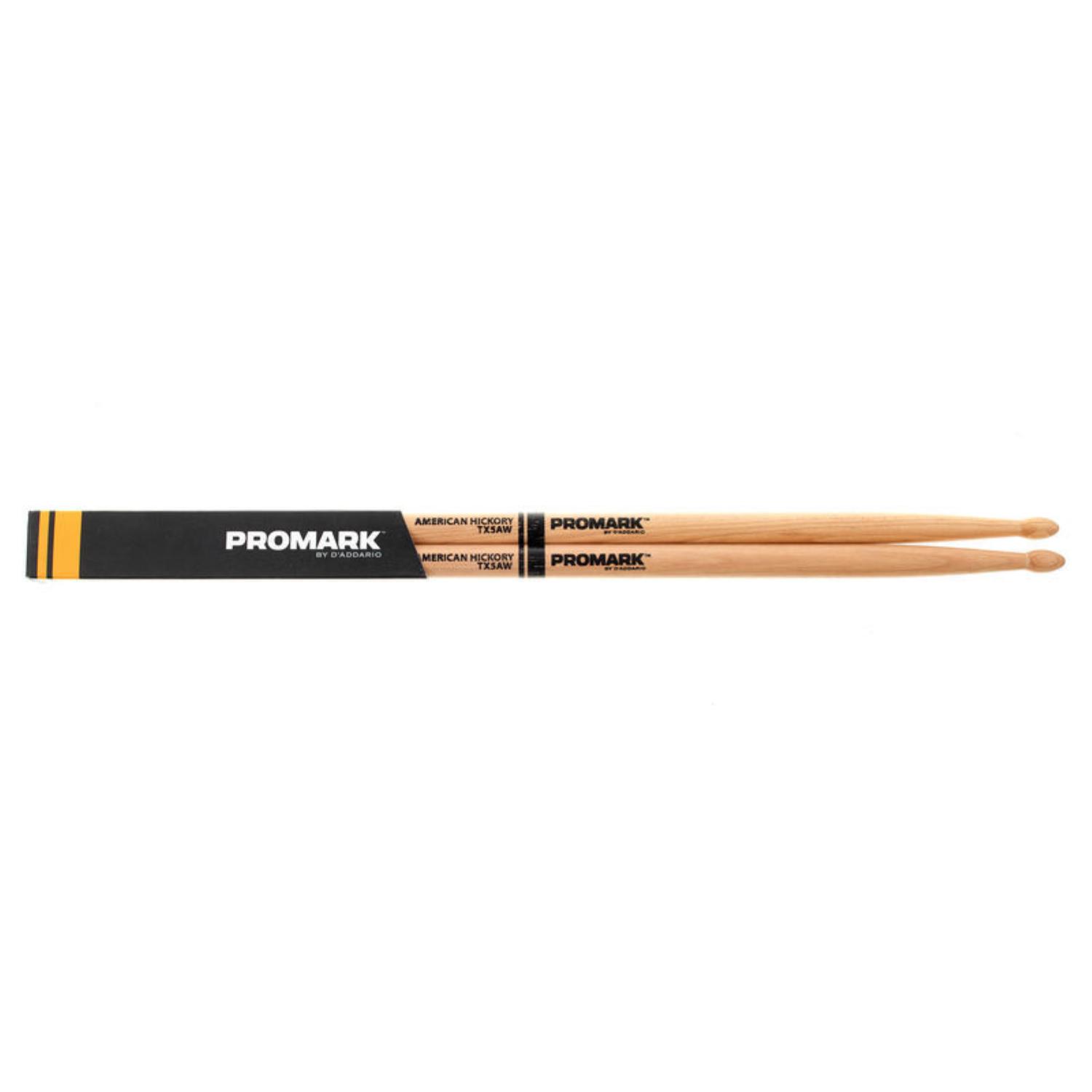 Bacchette & Spazzole PROMARK TX5AW Bacchette per Batteria Hickory 5A Punta  Legno