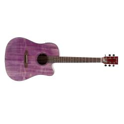 ffalstaff CD60CE Chitarra Acustica Elettrificata Cutway con Top in Abete (Pastel Purple)